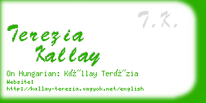 terezia kallay business card